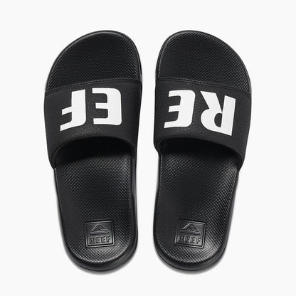 Sandalia One Slide Kids Black White Reef