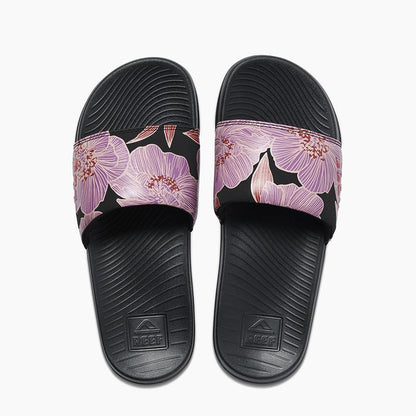 Sandalia One Slide Women Black Purple Reef