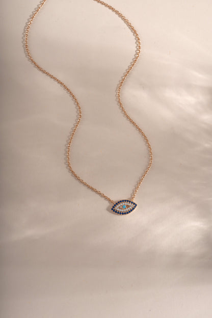Sapphire Evil Eye Necklace