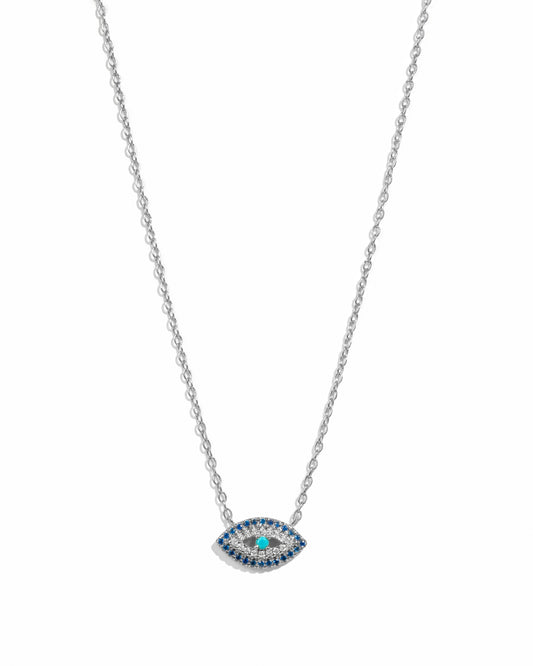 Sapphire Evil Eye Necklace