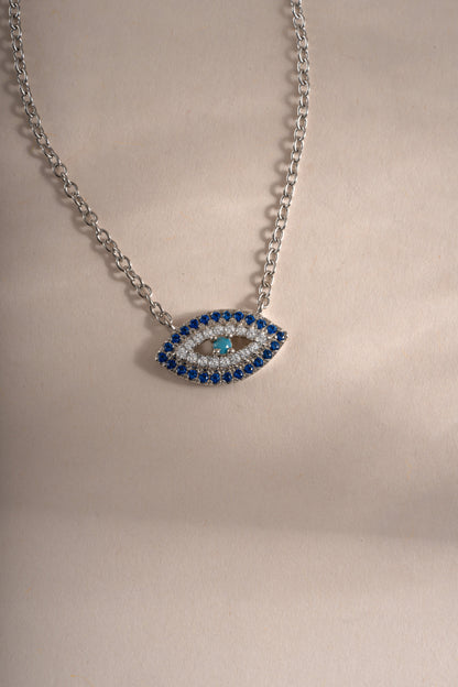 Sapphire Evil Eye Necklace