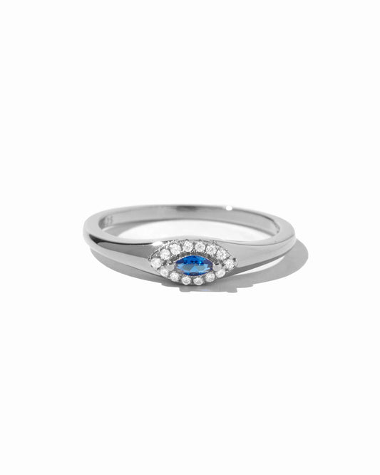 Sapphire Evil Eye Ring