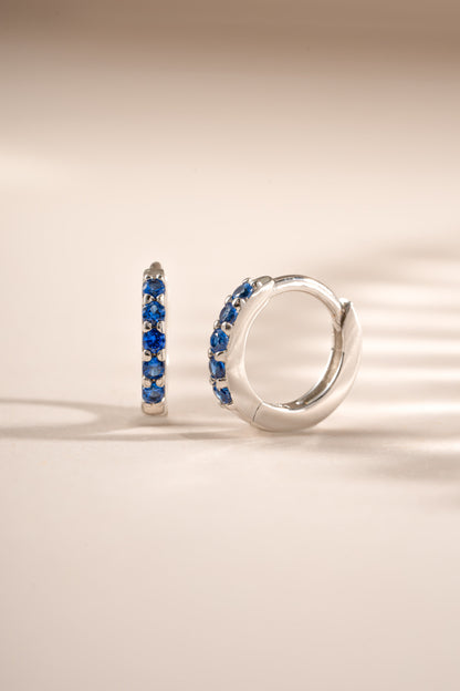 7mm Sapphire Huggies