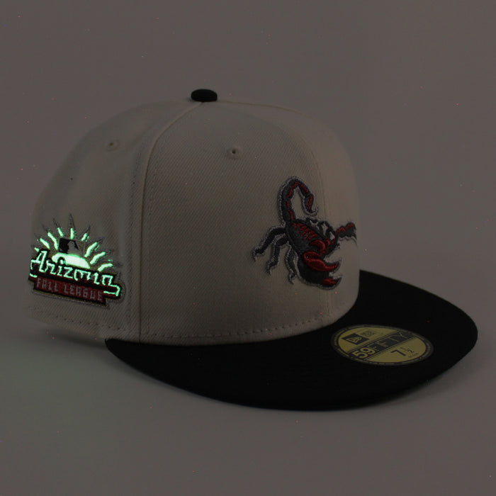 Scottsdale Scorpions Arizona Fall League New Era 59Fifty Fitted Cap (Chrome White Black Green Under Brim)