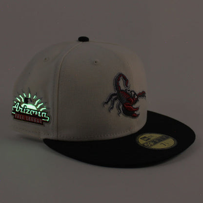 Scottsdale Scorpions Arizona Fall League New Era 59Fifty Fitted Cap (Chrome White Black Green Under Brim)