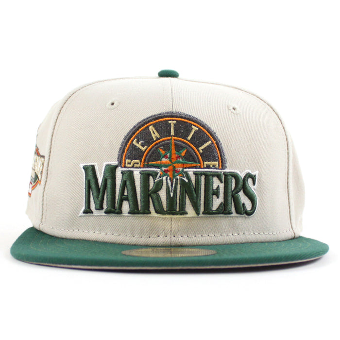 Seattle Mariners 2001 All Star Game New Era 59Fifty Fitted Hat (Stone Green Gray Under Brim)