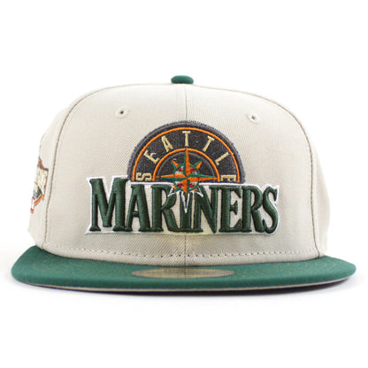 Seattle Mariners 2001 All Star Game New Era 59Fifty Fitted Hat (Stone Green Gray Under Brim)