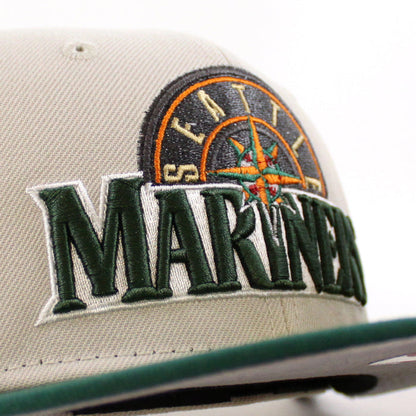 Seattle Mariners 2001 All Star Game New Era 59Fifty Fitted Hat (Stone Green Gray Under Brim)