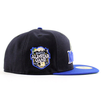Seattle Mariners 2023 All Star Game Anniversary New Era 59Fifty Fitted Hat (Navy Blue Royal Blue Green Under Brim)