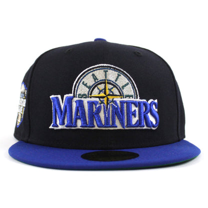 Seattle Mariners 2023 All Star Game Anniversary New Era 59Fifty Fitted Hat (Navy Blue Royal Blue Green Under Brim)