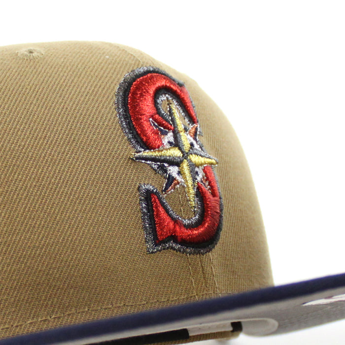 Seattle Mariners 2023 All Star Game New Era 59Fifty Fitted Hat (Khaki OceanSide Blue Gray Under Brim)