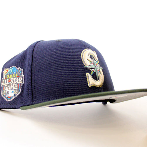 Seattle Mariners 2023 All Star Game New Era 59Fifty Fitted Hat (Navy SeaWeed Green Gray Under Brim)