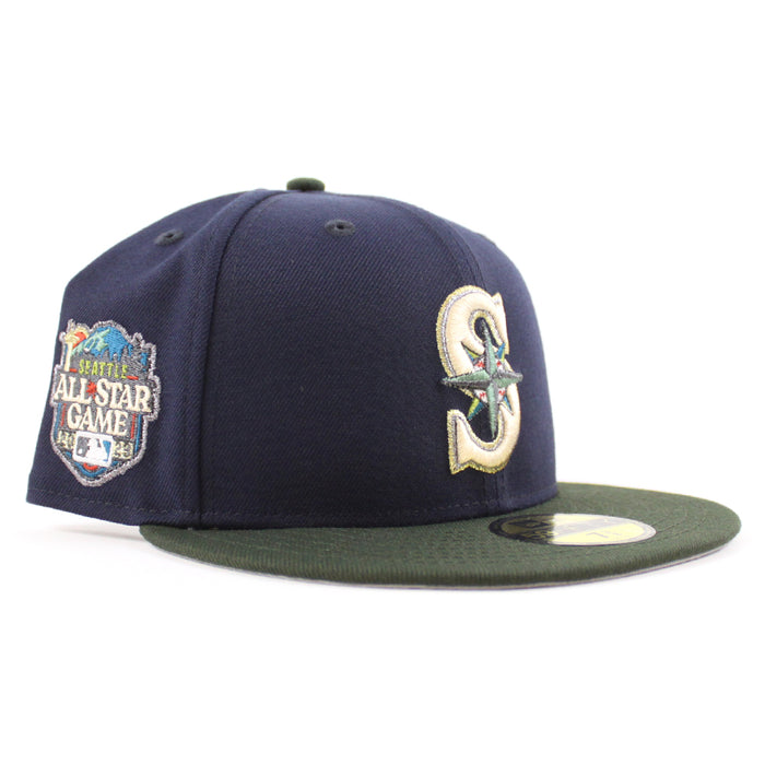Seattle Mariners 2023 All Star Game New Era 59Fifty Fitted Hat (Navy SeaWeed Green Gray Under Brim)