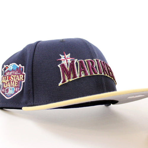 Seattle Mariners 2023 All Star Game New Era 59Fifty Fitted Hat (Night Shift Navy Vegas Gold Gray Under Brim)