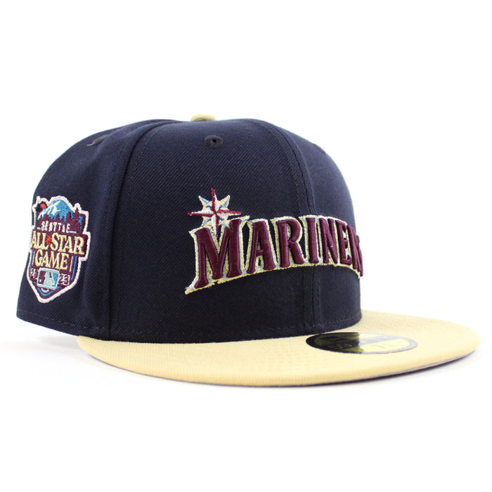 Seattle Mariners 2023 All Star Game New Era 59Fifty Fitted Hat (Night Shift Navy Vegas Gold Gray Under Brim)