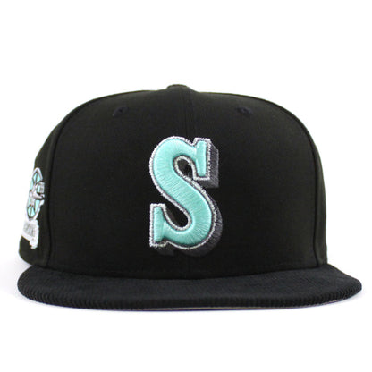 Seattle Mariners 20TH Anniversary New Era 59Fifty Fitted Hat (Black and Gray Under Brim)