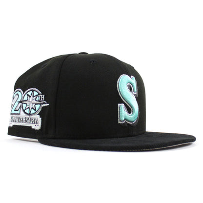 Seattle Mariners 20TH Anniversary New Era 59Fifty Fitted Hat (Black and Gray Under Brim)