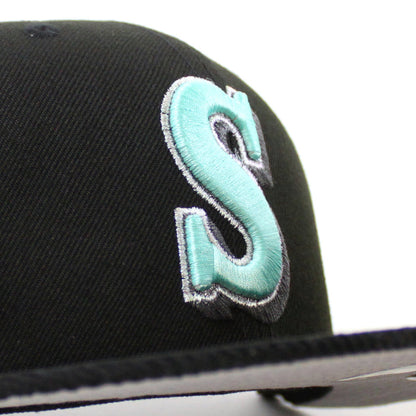 Seattle Mariners 20TH Anniversary New Era 59Fifty Fitted Hat (Black and Gray Under Brim)