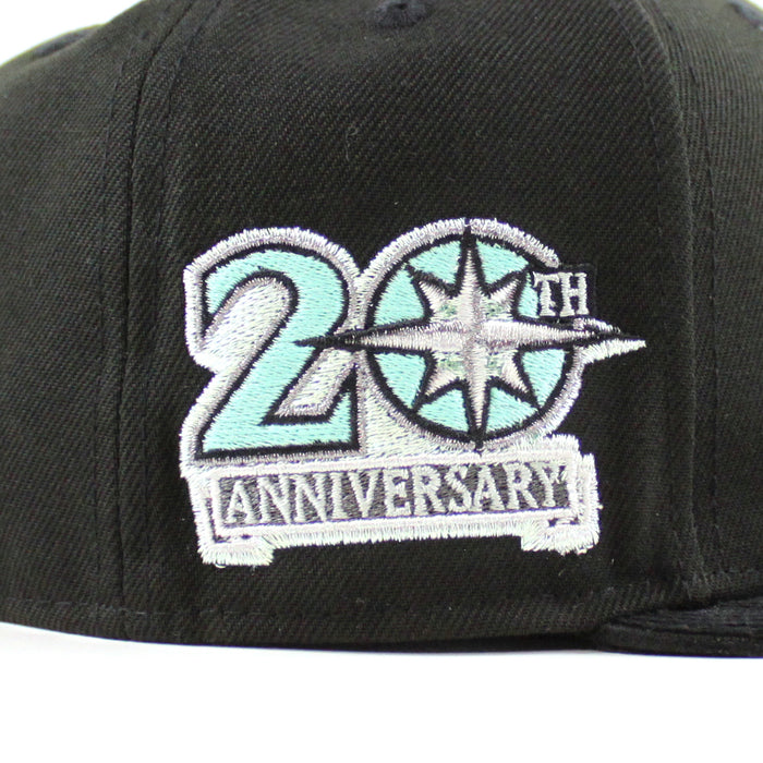 Seattle Mariners 20TH Anniversary New Era 59Fifty Fitted Hat (Black and Gray Under Brim)