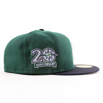 Seattle Mariners 20th Anniversary New Era 59Fifty Fitted Hat (Dark Green Navy Gray Under Brim)