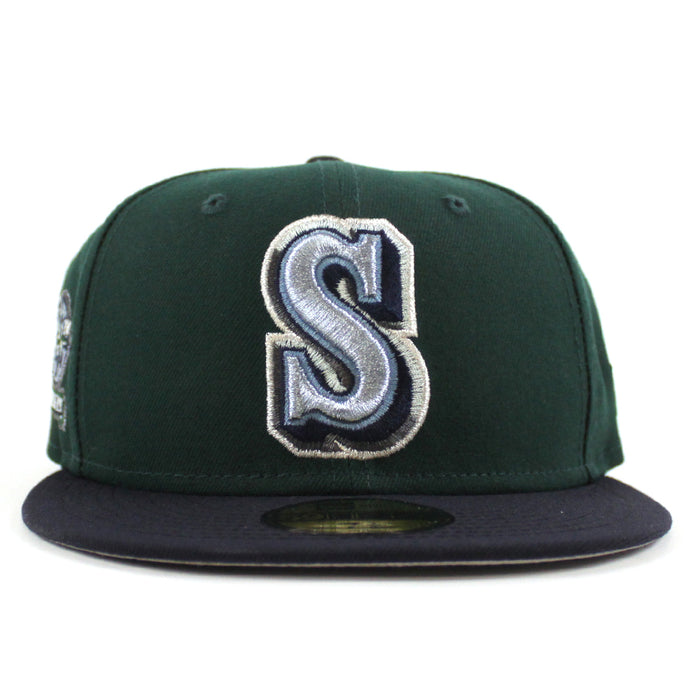 Seattle Mariners 20th Anniversary New Era 59Fifty Fitted Hat (Dark Green Navy Gray Under Brim)