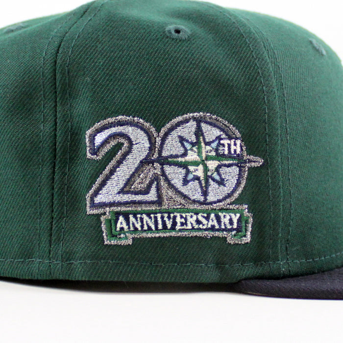 Seattle Mariners 20th Anniversary New Era 59Fifty Fitted Hat (Dark Green Navy Gray Under Brim)