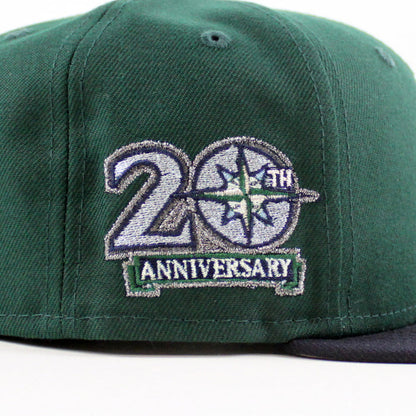 Seattle Mariners 20th Anniversary New Era 59Fifty Fitted Hat (Dark Green Navy Gray Under Brim)