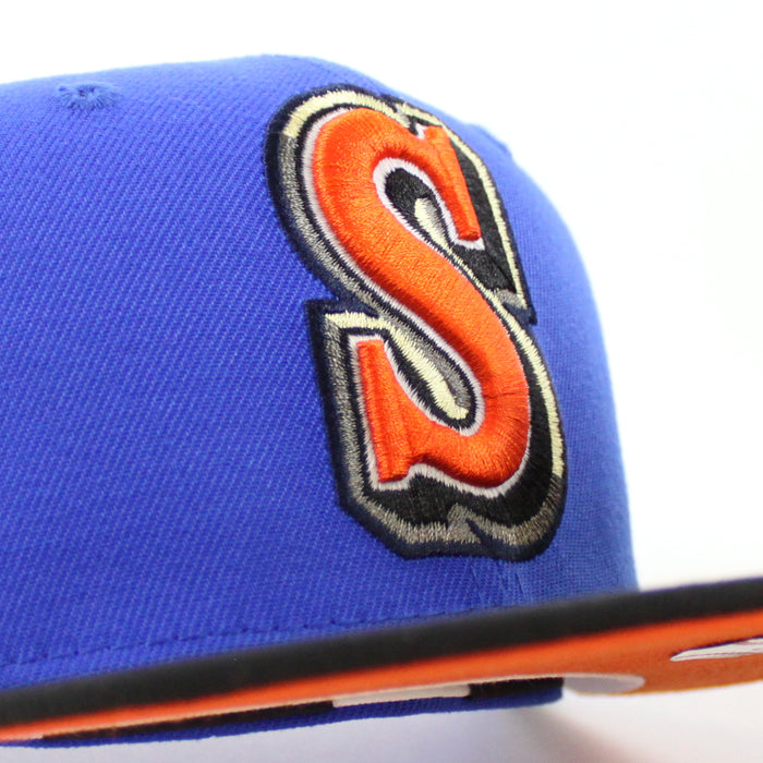 Seattle Mariners 20TH ANNIVERSARY New Era 59Fifty Fitted Hat (GITD BLUE BEAD BLACK COUNTDOWN ORANGE Under Brim)