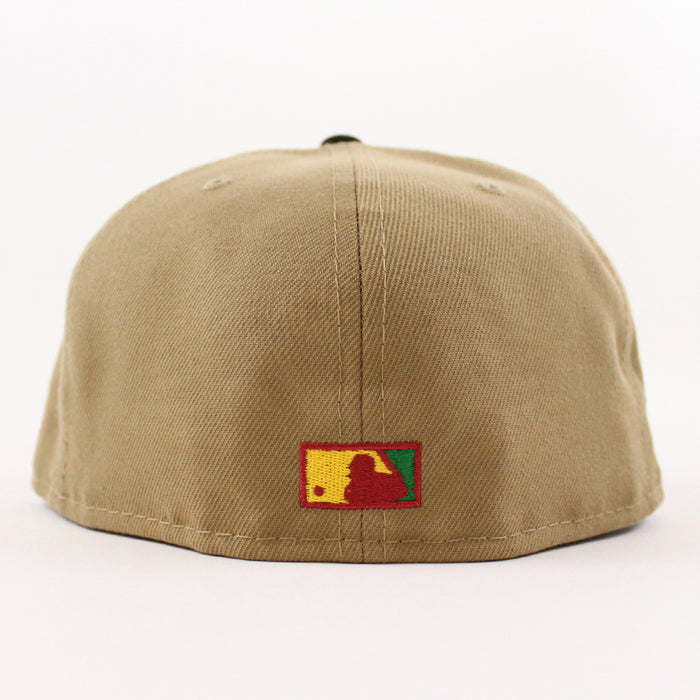 Seattle Mariners 30TH ANNIVERSARY New Era 59Fifty Fitted Hat (KHAKI BLACK GREEN Under Brim)