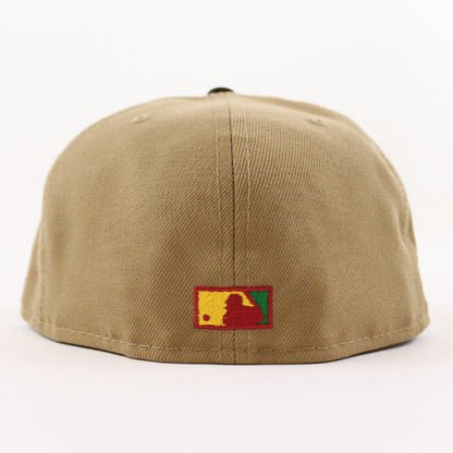 Seattle Mariners 30TH ANNIVERSARY New Era 59Fifty Fitted Hat (KHAKI BLACK GREEN Under Brim)