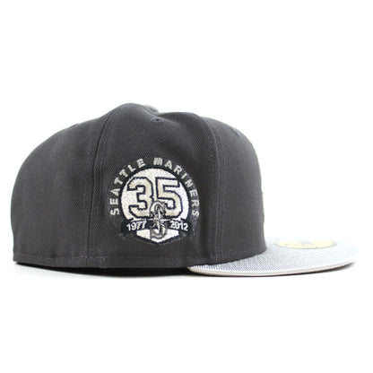Seattle Mariners 35TH Anniversary New Era 59Fifty Fitted Hat (Graphite Silver Gray Under Brim)