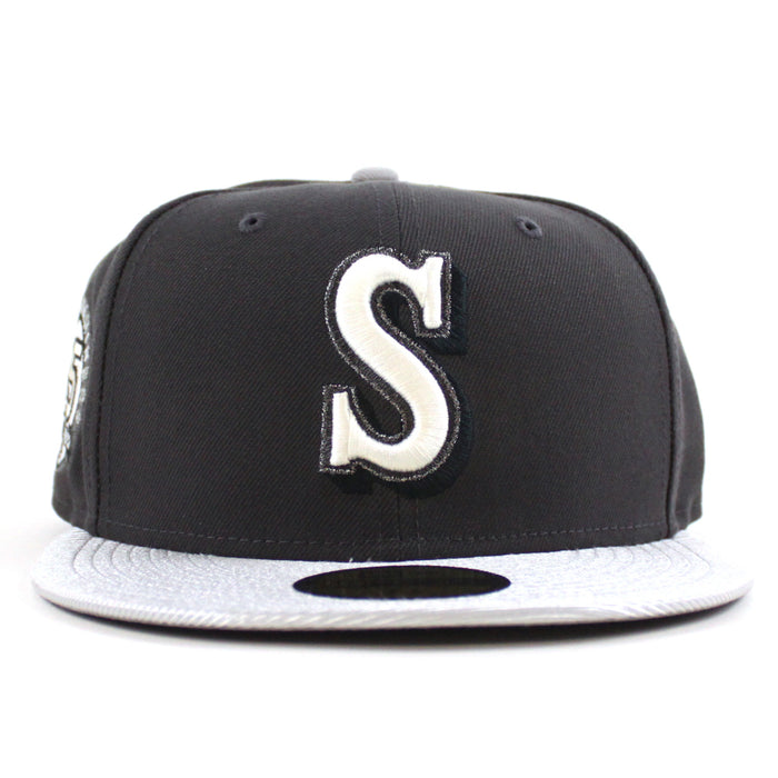 Seattle Mariners 35TH Anniversary New Era 59Fifty Fitted Hat (Graphite Silver Gray Under Brim)