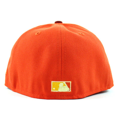 Seattle Mariners OUTERSPACE Sun New Era 59Fifty Fitted Hat (Orange Maroon Yellow Under Brim)