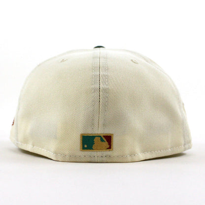 Seattle Pilots 1969 Pilots New Era Fitted 59Fifty Hat (Glow in the Dark CHROME WHITE PINE NEEDLE GREEN PINOT RED Under brim)