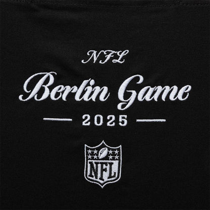 This is a Shield Logo NFL Berlin Game 2025 Black Tote Bag 3