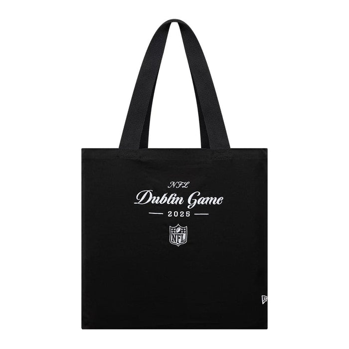 This is a Shield Logo NFL Dublin Game 2025 Black Tote Bag 1
