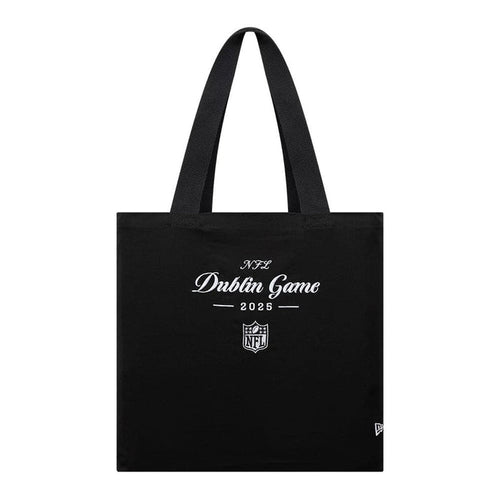 This is a Shield Logo NFL Dublin Game 2025 Black Tote Bag 1