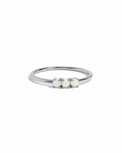3 Stone Opal Ring