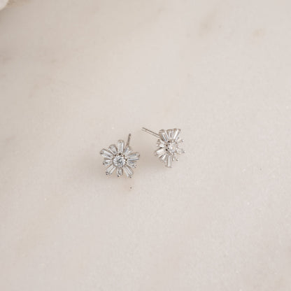 Baguette Flower Studs