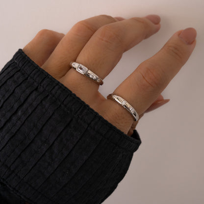 Baguette Starburst Ring