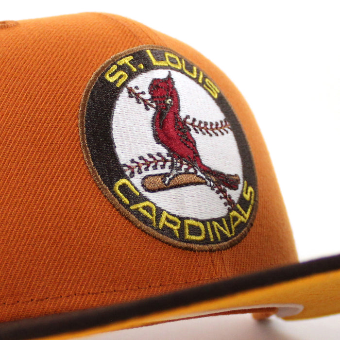 St. Louis Cardinals 100 ANN  New Era 59Fifty Fitted Hat (Glow in the Dark Orange Burnt Wood Gold Under Brim)