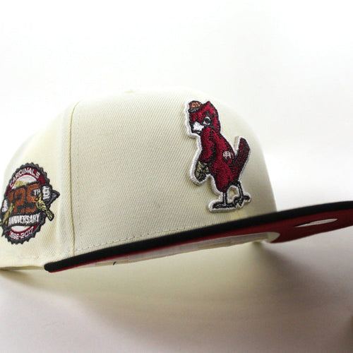 St. Louis Cardinals 125th Anniversary New Era 59Fifty Fitted Hat (Chrome White Black Pinot Red Under Brim)