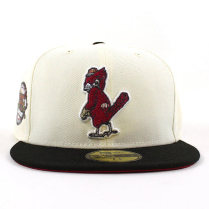 St. Louis Cardinals 125th Anniversary New Era 59Fifty Fitted Hat (Chrome White Black Pinot Red Under Brim)