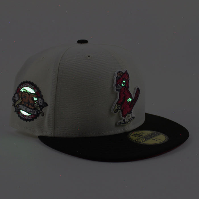 St. Louis Cardinals 125th Anniversary New Era 59Fifty Fitted Hat (Chrome White Black Pinot Red Under Brim)