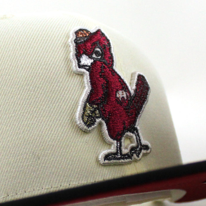 St. Louis Cardinals 125th Anniversary New Era 59Fifty Fitted Hat (Chrome White Black Pinot Red Under Brim)