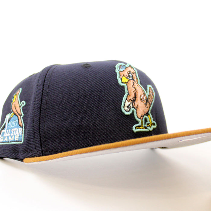 St. Louis Cardinals 1957 All Star Game New Era 59Fifty Fitted Hat (Navy Toasted Gray Under Brim)