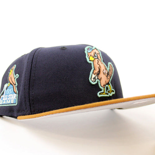St. Louis Cardinals 1957 All Star Game New Era 59Fifty Fitted Hat (Navy Toasted Gray Under Brim)
