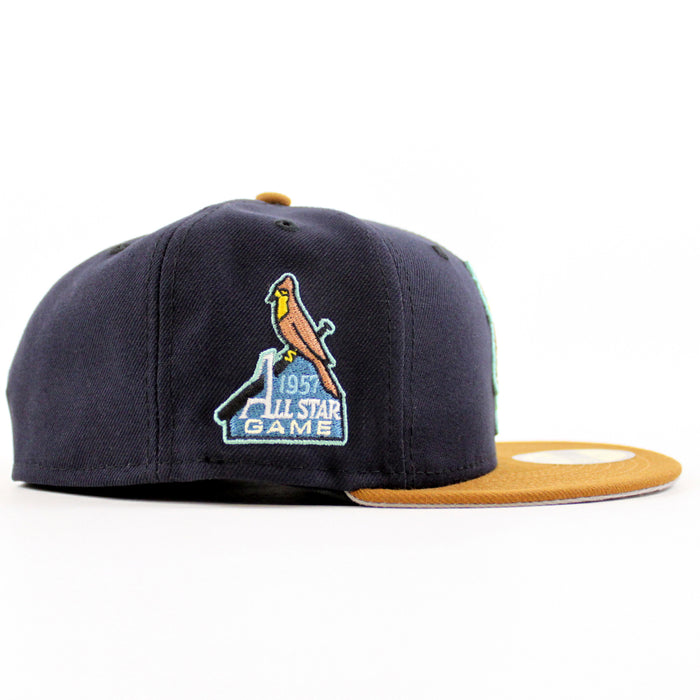 St. Louis Cardinals 1957 All Star Game New Era 59Fifty Fitted Hat (Navy Toasted Gray Under Brim)