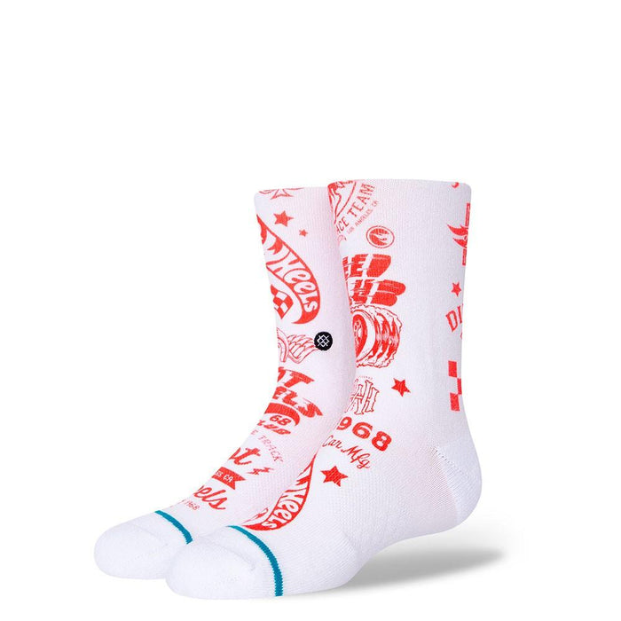Stance Sock Hot Wheels Fade Kids White