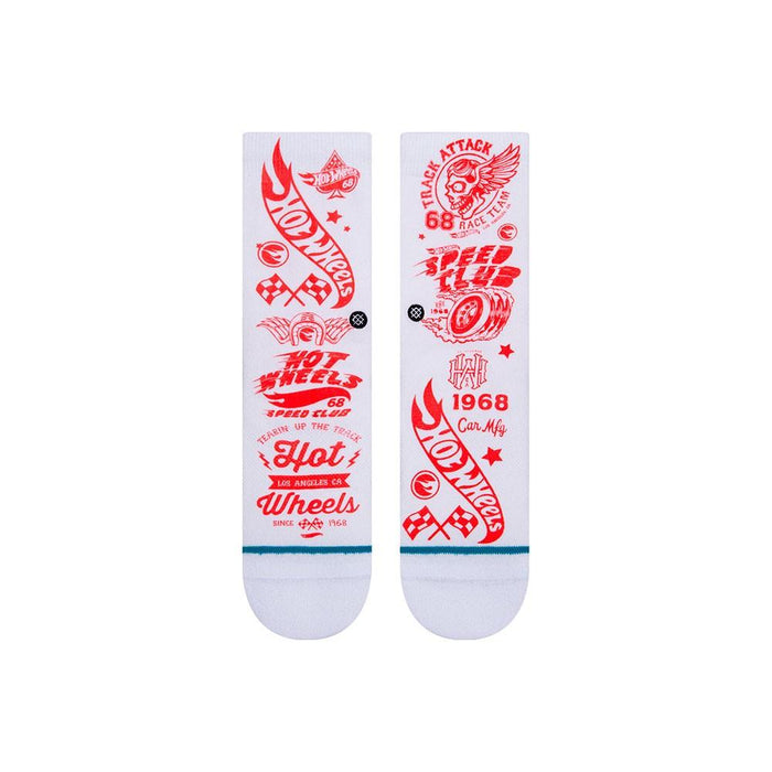 Stance Sock Hot Wheels Fade Kids White
